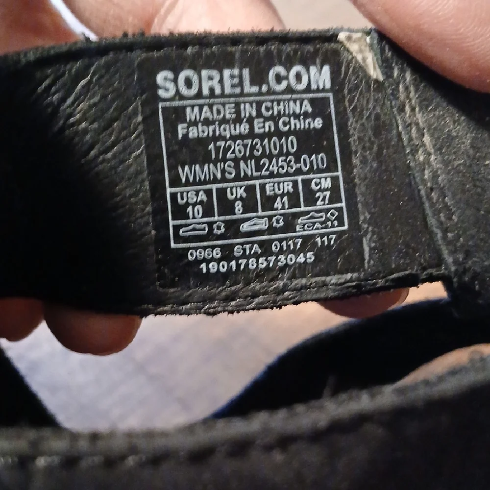 Sorel Black and Tan Lace-Up Wedges - Picture 6 of 6